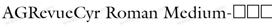 AGRevueCyr Roman Medium字体转换